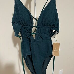 Berlook Dark Green One Piece Swimsuit